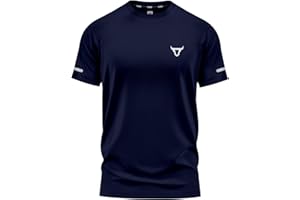 TORO ACTIVA Mens Short Sleeve T-Shirts Workout Athletic Fit Moisture Wicking Fast Drying Reflective Logo Sports T-Shirts Tops
