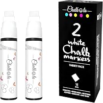 Marqueurs Craie Fluorescents Chalkola Jumbo 15 Mm - Lot De 8, Lavables, Pour Fenêtres, Tableaux, Voitures - Enseignants Et Artistes Adorent