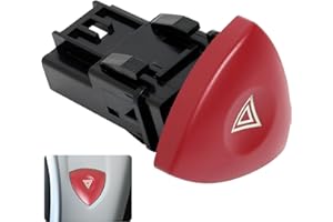 SUPECESORIO Bouton Warning Trafic 2, Interrupteur Feux De DéTresse Rouge, Interrupteur De Feux De DéTresse 4 Broches, Interrupteur Feux De DéTresse Pour Espace Laguna Mk2/Mk4 Vivaro, 8200442724