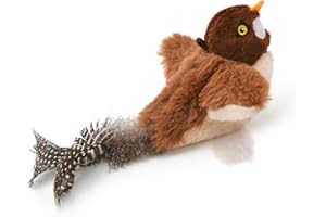 LIFLIX Interaktives Katzenspielzeug Kleines Vogel, Katzenspielzeug Elektrisch mit Katzenminze zur Selbstbeschäftigung (Nicht Fliegend), Intelligenz Aufladbares Katzen Spielzeug, Kleiner Spatz