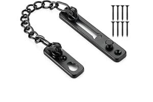 Qrity Door Chain Stainless Steel Casting Door Security Chain Guard Lock Latch with Anti-Theft Chain and Spring Press Lock for Home Hotel