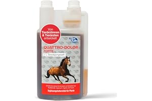 NutriLabs Quattro-Dolor forte Bewegungssaft für Pferde 1 L - mit Gelbwurz-, Ingwer-, Teufelskrallen-Extrakt u.v.m. - Teufelskralle Pferd - Pferde-Nahrungsergänzungsmittel - Bewegung Pferde
