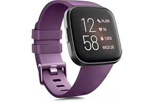 AK Replacement compatible with Fitbit Versa 2 Strap/Fitbit Versa Strap, Soft Silicone Sport Straps for Versa Lite/Versa Special Edition/Versa 2