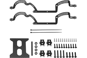 Levigo RC - Kit de chasis LCG de aleación de carbono de aleación de aluminio para Traxxas 1/18 TRX4M Defender/Bronco, RC Chassis Beam Frame Viga Upgrade Parts
