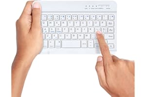 KBCASE Super Mini Teclado inalámbrico,Teclados Inalámbricos para Tabletas Compatibles con Windows/Android/iOS/iPad/iPad Pro/iPad Air/iPad Mini,Samsung,iPhone y Otros Dispositivos Bluetooth