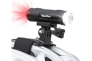 Semaho Lumière de Casque de vélo Avant et arrière, lumière de Casque Avant et arrière jusqu'à 200 LM, 5 Modes de lumière Clignotante, lumière de Casque d'équitation étanche Rechargeable par USB