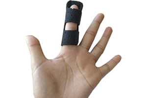 PASKYEE Stecca per dito a scatto, per raddrizzare dita o pollici rotti o piegati, stecca per dita a martello, per tenosinovite stenosante, sollievo dal dolore alle dita o per bloccare il tendine delle dita