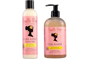 Camille Rose Moisture Milk Leave-In Hair Conditioner 240 ml and Curl Maker Jelly 355 ml Bundle