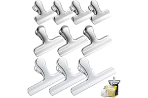 10 Stück Chipstüten-klammern aus Edelstahl, CNYMANY 3 Größen 12cm 7.6cm 4cm Hochbelastbar Luftdichter Verschlussgriff Klammern für Lebensmittelbeutel Kaffee für Bürogebrauch Küche Heimgebrauch