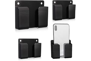 qhklew 4 Stück Selbstklebende Handy Wandhalterung, Wandhalterung Handy Ladegerät Halterung