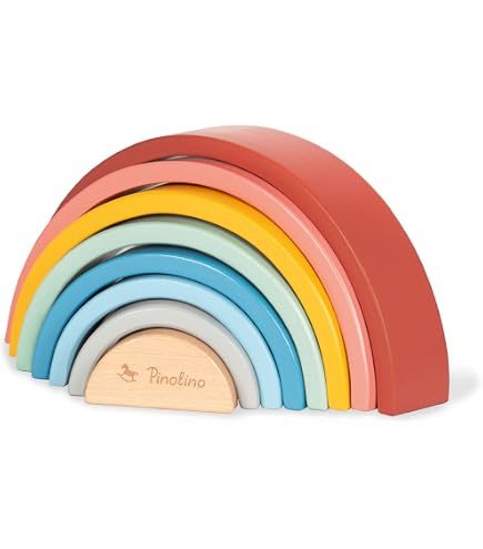 WOOMAX Colorbaby Holzblöcke – Buntes Bausteine-Set Für Kleinkinder, Pädagogisches Spielzeug
