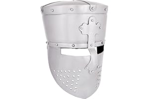 Battle-Merchant Casque croisé - Casque templier d'environ 1200-1,6 mm en acier