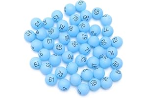 Toyvian 100 bolas de lotería con números del 1 al 100 bolas de bingo numeradas coloridas pelotas de ping pong pelotas de juegos de cerveza pong bolas de fiesta juego de fiesta juego de beber