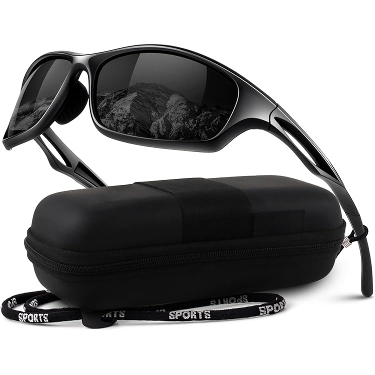 ICECUBE AVENTO Gepolariseerde sportzonnebril met antislip UV400-bescherming en licht montuur voor mannen en vrouwen tijdens het autorijden, hardlopen, honkbal, golf