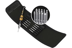 Wera Kraftform Kompakt Micro-Set ESD/11 SB 05073670001 Poche pliante avec Embouts de 44 mm long/Porte-embouts Jeu de 11 pièces, Jaune