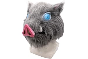 nezababy Inosuke Maske Dämon Cosplay Maske Kostüm Requisite Erwachsene Anime Schwein Vollkopf Zubehör Jungen Spielzeug Halloween