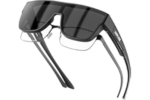 KAPVOE Sonnenbrille UV400 Schutz Überziehbrille für Brillenträger übergroße Quadratische Sonnenbrille für Damen und Herren TR90 Rahmen Golfen Fahren Angeln Fahrradbrille K216