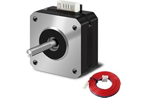iMetrx 1 moteur pas à pas Nema 17 42-23 pour imprimante 3D 17HS4023 DC 1 A-4,1 V 2 phases 4 fils 1,8 degrés avec câble de 99,8 cm pour imprimante 3D Creality CR-10 10S Ender et extrudeuse CNC et axe Y