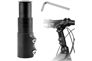 BDHYYM Adaptateur de hauteur de guidon de vélo - Augmentez la hauteur de 7 cm - Potence de vélo - Extension de tige fabuleuse - Convient pour guidon de 28,6 mm - Avec clé hexagonale - Noir