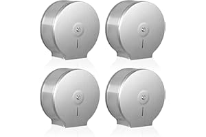TISSTING Jumbo Toilet Roll Dispenser 9 Inch Roll with 2.5 Core Stainless Steel Towel Dispenser Lockable, Commercial Jumbo Toilet Paper Dispenser, Wall Mount Single Roll Toilet Paper Holder with Key Lock