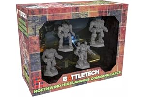 Catalyst Game Labs BattleTech | Miniatures | Northwind Highlanders Command Lance | Expansion | Miniature Game Ages 14+ | Spiel auf Englisch, Grey