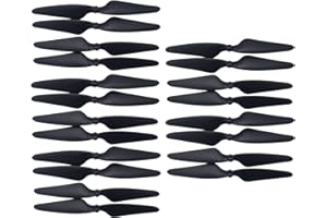 ZYGY 20PCS Propeller para Hubsan H501s H501A H501C H501M H501S W H501S Pro MJX B3 Bugs 3 Bugs B3H 3H F17 F100 HS700 D80 RC Quadcopter Piezas de Aviones Tipo de hélice (Negro)