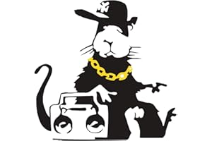 RITTER MEDIENDESIGN Banksy Sticker Ghetto Blaster Conseil Graffiti Street Style Trend Décoration Résistant aux intempéries Résistant aux UV