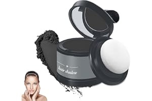 BAVOOTY Retouche Racines Cheveux,Poudre de Retouche de Racines,Hairline Powder,Hairline Shadow Cover Up Powder,Hair Root Concealer,Poudre D'ombre à Cheveux,pour Combler les Cheveux Clairsemés (Noir)