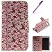 Produktbild EMAXELERS Galaxy S7 Hülle Anime,Galaxy S7 Hülle Cute Traumfänger Muster PU Leder Ledercase Flip Tasche Wallet Schutzhülle Etui Tasche Handytasche Hülle für Samsung Galaxy S7,Many Pink Flowers