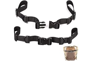XOXVURI 2 Piezas Correas de Mochila, Correas de Mochila Ajustables Correa de Mochila con Hebilla Negra Correa de Pecho, Correa de Pecho de Mochila para Senderismo y Correr correas de mochila correas de