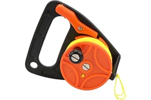 Bewinner Portable Diving Handle Reel, 46m / 150.9ft Scuba Dive Reel Kayak Anchor with Thumb Stopper, for Underwater Scuba Diving Divers Water Sports