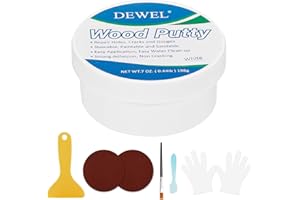 DEWEL Mastic À Bois Blanc 200g Pour Réparer Les Rayures, Les Trous, Les Fissures Et Les Dommages Sur Les Meubles En Bois