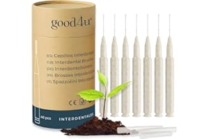 Cepillos interdentales biodegradables 0,4 mm – Interdentales finos con mango vegetal PLA para ortodoncia y espacios estrechos | Good4u®