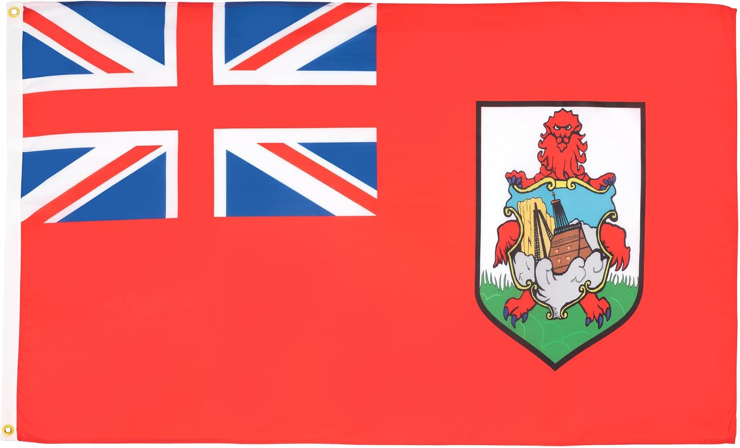 AZ FLAG - Bermuda Flag - 2x3 Ft - 100D Polyester Bermudian Banner with Two Metal Grommets - Fade Resistant - Vivid Colors - 2' x 3' Feet - 90x60 Cm