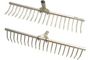 CILLI 20 DENTI RASTRELLO IN ALLUMINIO 610 X 110 MM PER RACCOLTA ERBA FOGLIE GIARDINO