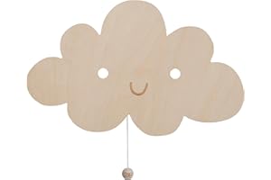 BO BABY'S ONLY Baby's Only - Applique murale nuage Wonder - Marron - 38x24 cm