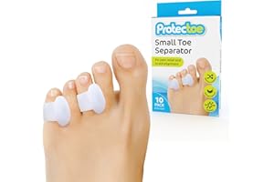 Protectoe Single Gel Small Toe Separator for Overlapping Toes, Toe Spacer - Box of 10 Gel Separators