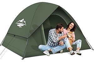 Purebox Camping Tent for 2-3 Man, Dome Tent Waterproof and Windproof, Large Double Layer Tents, Easy to Pitch Lightweight Outdoor Tents for Camping, Hiking, Backpacking, Traveling