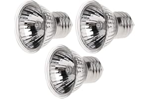 Xiedeai Reptiles Amphibiens Lampes Chauffantes - 3 Pièces 50W Lampe Chauffante en Céramique UVA UVB Lampe Solaire à Spectre Complet E27 110-250V Tortue Lézard Animal de Compagnie Ampoule