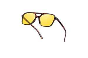 TJUTR Lunette Conduite de Nuit Avec Lentilles Jaunes Polarisées Anti-Éblouissement Pour Hommes et Femmes, Protection UV400