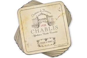 Pimpernel - Posavasos Vin de France Collection - Juego de 6 (Multicolor, Talla única)