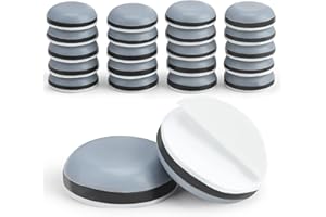 TIETOY 20 Pieces Furniture Sliders, Self Adhesive Glides Sliders Furniture Pads Floor Protectors Heavy Furniture Mover Chair Sofa Sliding Pads for Chairs Floor Appliance and Kitchen (19mm)