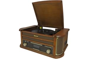 Roadstar HIF-1993 D+BT Plattenspieler (Retro Kompaktanlage mit CD-Player, DAB+, Bluetooth, Kassettendeck, USB und Direct Encoding-Funktion)