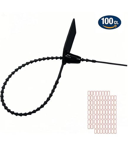 100 Numbered Security Tags Plastic Pull Tite Seals |Plastic