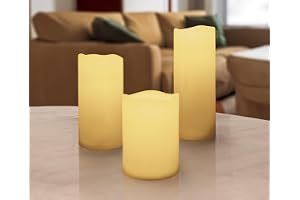 Spetebo LED blockljus, uppsättning av 3, varmt vitt med timer, 20 cm, 15 cm, 10 cm