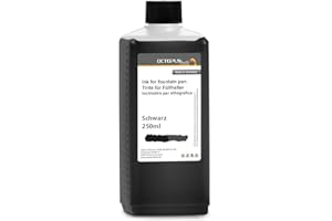 OCTOPUS Fountain Pen Ink in Practical Refill Bottle, Writing Ink for Fountain Pen, Fountain Pen Ink, Calligraphy Ink in Black 250ml