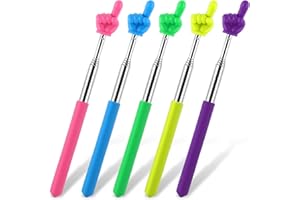 DSLSQD 5 Pieces Pointer Stick for Classroom, Retractable Teacher Pointer Stick Finger Pointer Stick Teacher Must Haves Reading Tools Hand Pointing Stick for Teacher Classroom Supplies