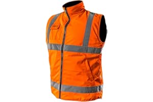 NEO TOOLS 2in1 Herren Profi Warnweste Gelb Wind und wasserdichte oder Set mit wasserdichte Hose Gr. S-3XL | Winterweste, Fleeceweste, Sicherheitsweste Arbeitsweste, Funktionsweste