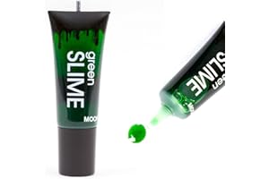 Green Slime with Applicator by Moon Terror | 10ml | Fake Blood | SFX Make up for Halloween Vampire Zombie Theatre Stage | Special Effects Make up