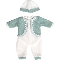 Vêtements Poupée New Born Baby Avec Chapeau Et Chaussettes - Pour Poupées 35-45 Cm